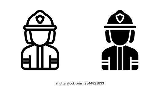 Fireman icon. sign for mobile concept and web design. vector illustration