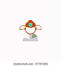 Fireman  icon Vector design. Colored illustration.