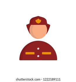 fireman icon vector. job and profession flat icon