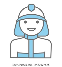 Fireman icon vector on trendy design