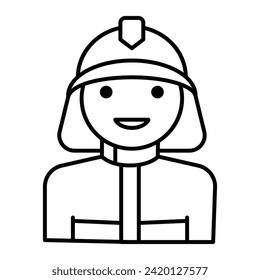Fireman icon vector on trendy design