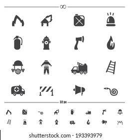 Fireman icons.vector eps10