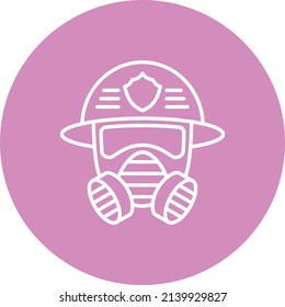 Fireman Mask vector icon. Can be used for printing, mobile and web applications.