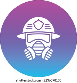 Fireman Maske Vektorsymbol. Kann für Druck-, Mobil- und Web-Anwendungen verwendet werden.