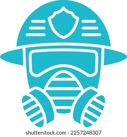 Fireman Mask vector icon. Can be used for printing, mobile and web applications.