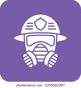 Fireman Mask vector icon. Can be used for printing, mobile and web applications.