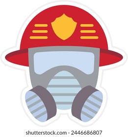 Fireman Mask vector icon. Can be used for printing, mobile and web applications.