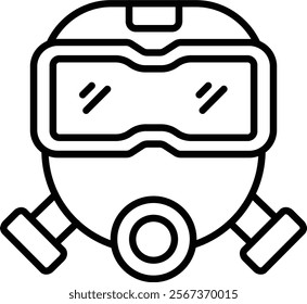 Fireman Mask vector icon. Can be used for printing, mobile and web applications.