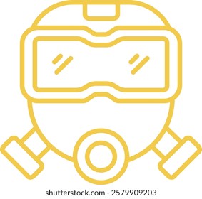 Fireman Mask vector icon. Can be used for printing, mobile and web applications.