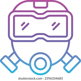 Fireman Mask vector icon. Can be used for printing, mobile and web applications.