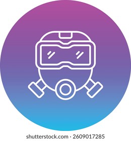 Fireman Mask vector icon. Can be used for printing, mobile and web applications.