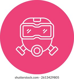 Fireman Mask vector icon. Can be used for printing, mobile and web applications.