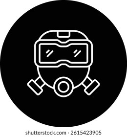 Fireman Mask vector icon. Can be used for printing, mobile and web applications.