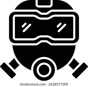 Ícone de vetor Máscara do Fireman. Pode ser usado para impressão, aplicativos móveis e da Web.