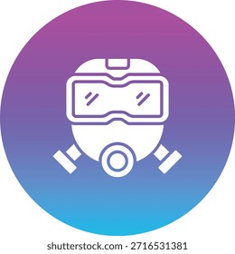 Icono de Vector de Máscara de bombero. Se puede utilizar para aplicaciones de impresión, móviles y de Web.