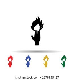 Fireman multi color icon. Simple glyph, flat vector of hero icons for ui and ux, website or mobile application