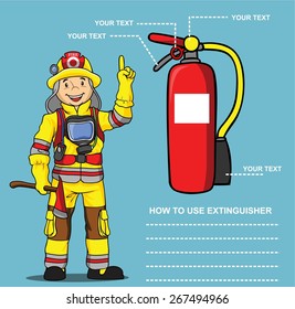 FIREMAN PRESENTATION HOW USING EXTINGUISHER