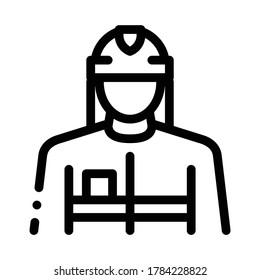 fireman profession icon vector. fireman profession sign. isolated contour symbol illustration