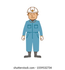 Fireman protective suit flat vector illustration. Firefighting professional safety uniform isolated clipart on white background. Fireman clothes and helmet. Emergency, rescuer service design element