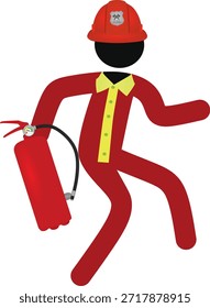 Icono de palo de bombero. Ilustración vectorial	