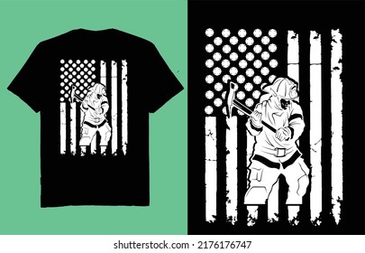 Fireman t shirt design vector