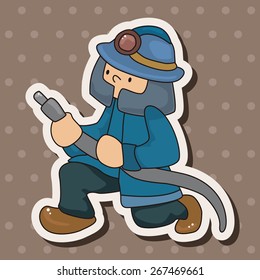 fireman theme elements vector,eps