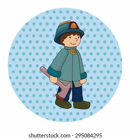 fireman theme elements vector,eps