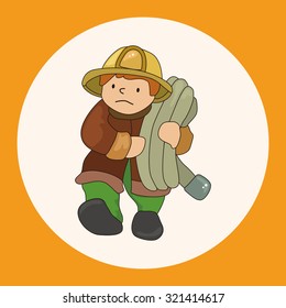 fireman theme elements vector,eps