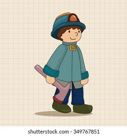 fireman theme elements vector,eps