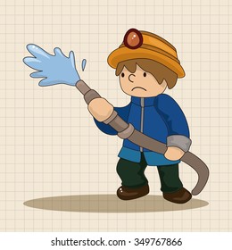 fireman theme elements vector,eps