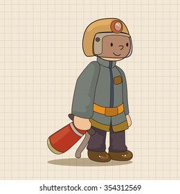 fireman theme elements vector,eps