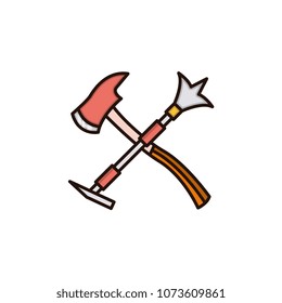 Fireman tools vector icon