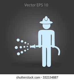 fireman vector icon