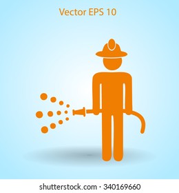 fireman vector icon