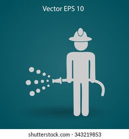 fireman vector icon