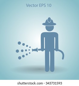 fireman vector icon