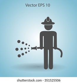 fireman vector icon