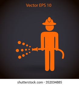 fireman vector icon