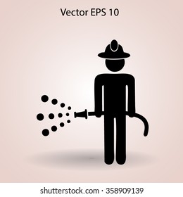 fireman vector icon