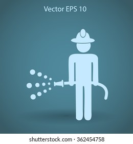 fireman vector icon