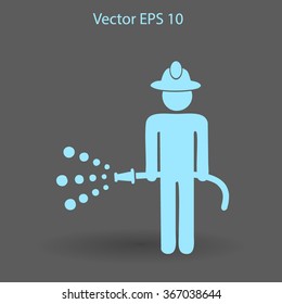 fireman vector icon