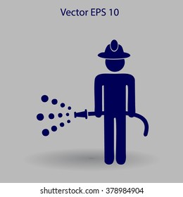 fireman vector icon