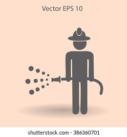 fireman vector icon