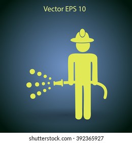 fireman vector icon