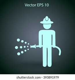 fireman vector icon