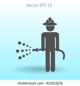 fireman vector icon