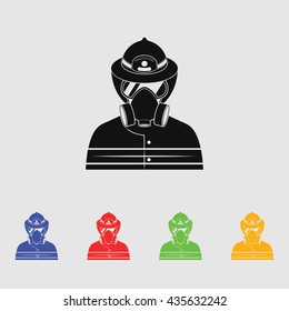Fireman vector icon