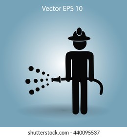 fireman vector icon