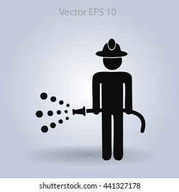 fireman vector icon