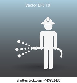 fireman vector icon